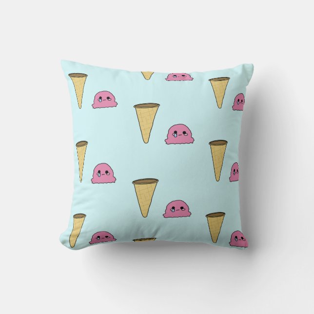 Cojín Decorativo Helado Derramado (Anverso)