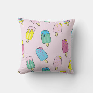 Cojín Decorativo Helado lindo: patrón de fruta.