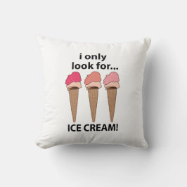 Cojín Decorativo Helado Sólo Busco Helado