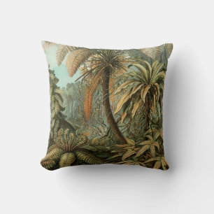 Cojín Decorativo Helechos Palma Árbol Antiguo Arte Botánico Helecho