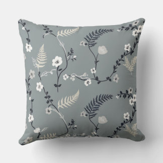Cojín Decorativo Helena de flor gris