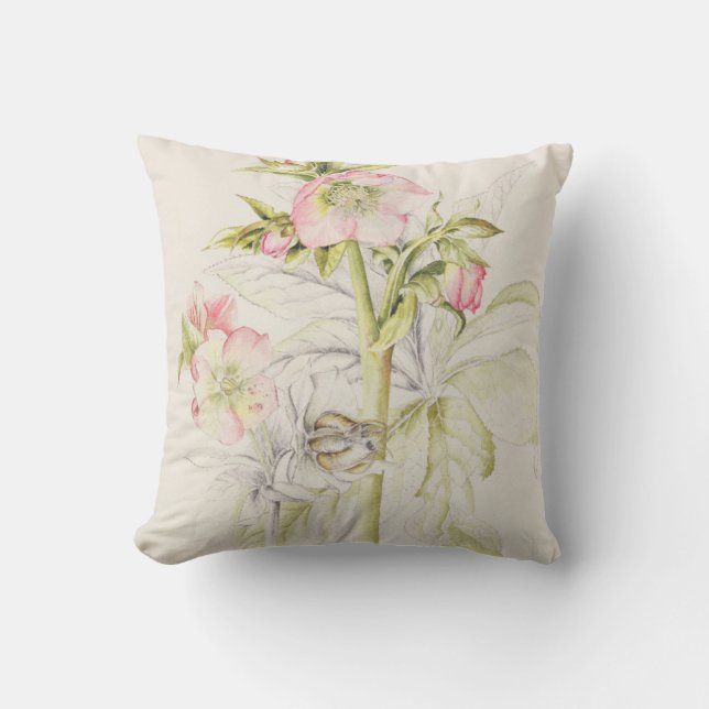 Cojín Decorativo Hellebores (Anverso)
