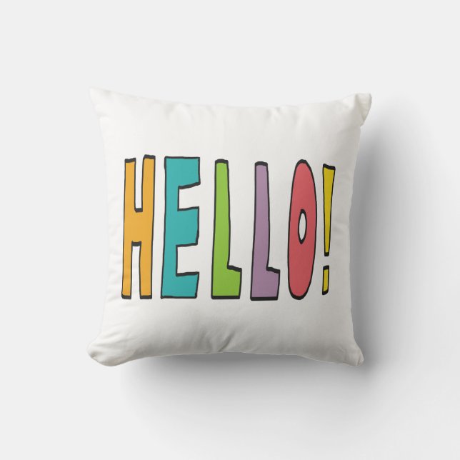 Cojín Decorativo Hello! (Anverso)