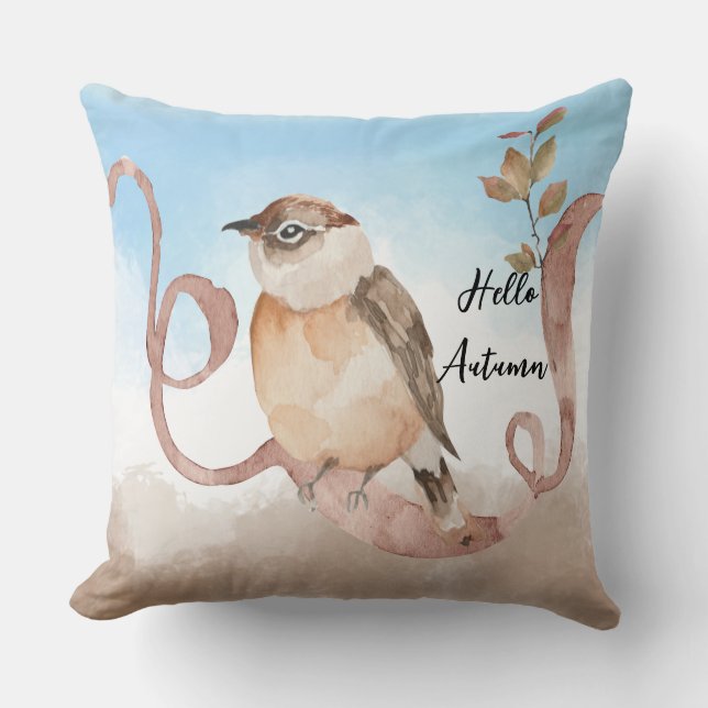 Cojín Decorativo Hello Autumn Bird (Anverso)