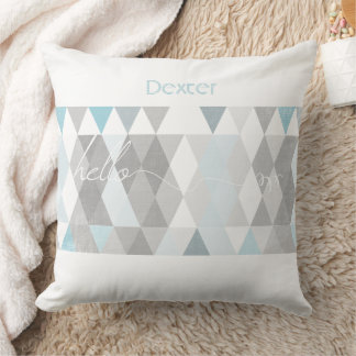 Cojín Decorativo Hello Baby Hello World Resumen Triangle