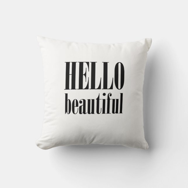 Cojín Decorativo HELLO Beautiful (Anverso)