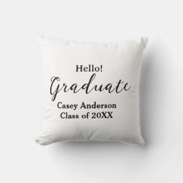 Cojín Decorativo Hello graduate class of 20XX name congrats stylish