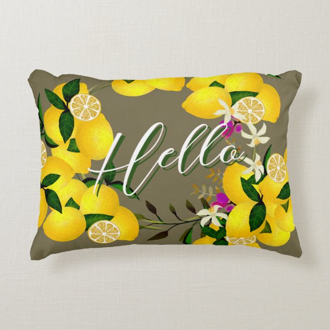 Cojín Decorativo Hello Lemon Accent Pillow (Anverso)