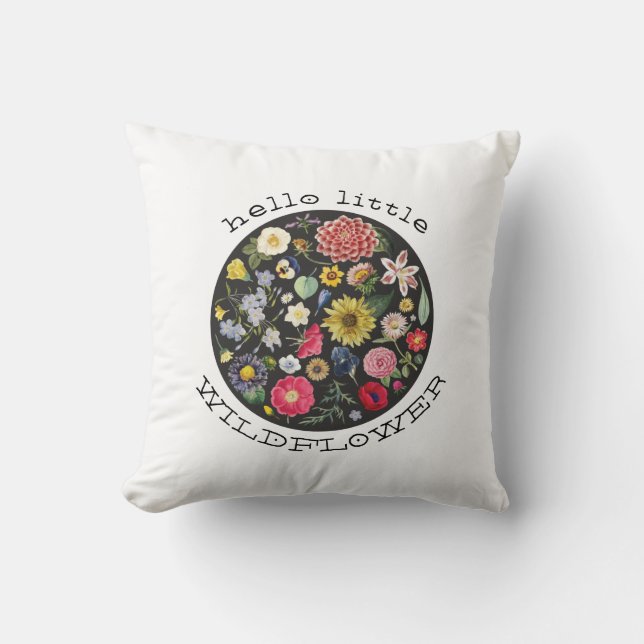 Cojín Decorativo Hello Little Wildflower (Anverso)