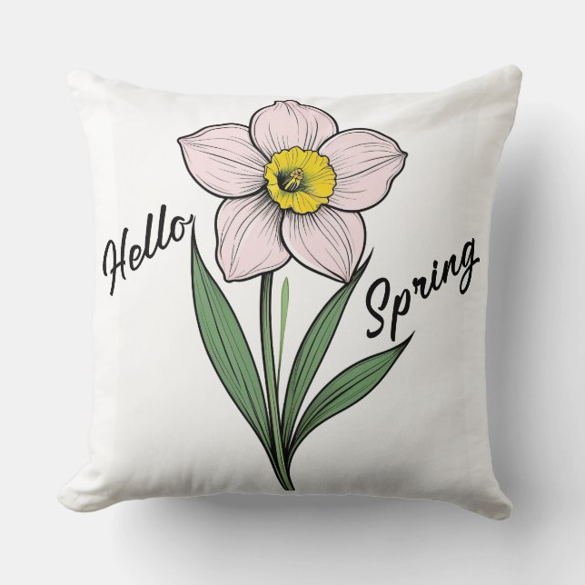 Cojín Decorativo Hello Spring Daffodil (Anverso)