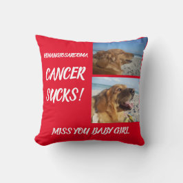 Cojín Decorativo Hemangiosarcoma Cancer Sucks - Tributo de perro en