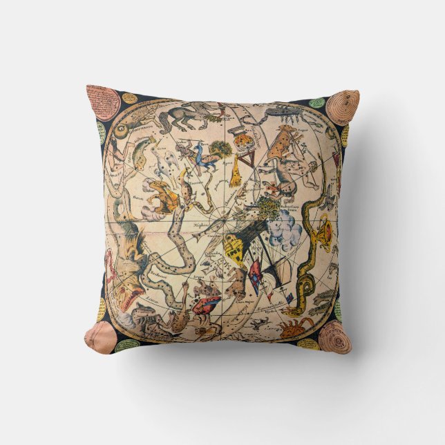 Cojín Decorativo Hemisferio celestial, 1790 (Anverso)