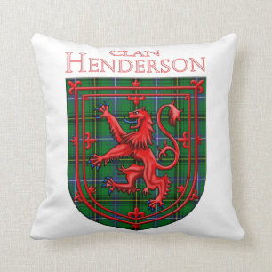 Cojín Decorativo Henderson Tartan Scottish Plaid Lion Rampant