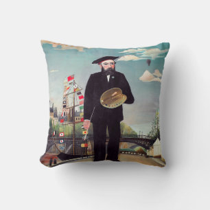 Cojín Decorativo Henri Rousseau - Autorretrato-Paisaje