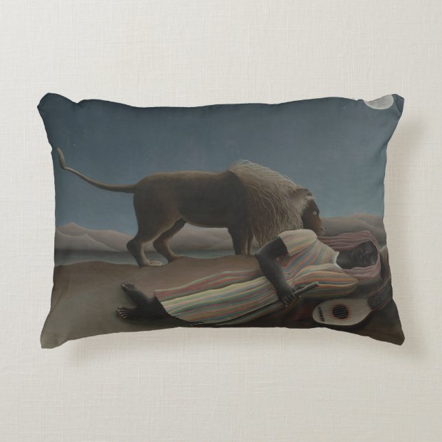 Cojín Decorativo Henri Rousseau - El gitano durmiente (Anverso)