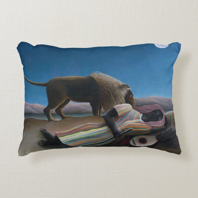 Cojín Decorativo Henri Rousseau - El gitano durmiente (Anverso)