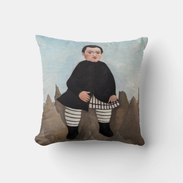 Cojín Decorativo Henri Rousseau - Niño sobre las rocas (Anverso)