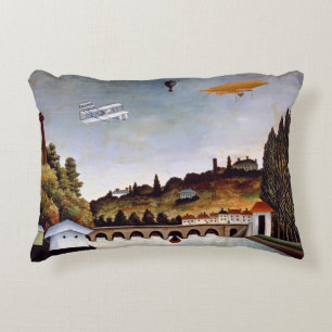 Cojín Decorativo Henri Rousseau - puente de Sèvres y colinas de Cla