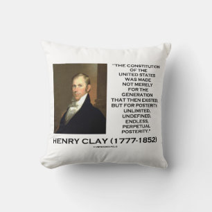Cojín Decorativo Henry Clay Constitution De La Posteridad De Los Es