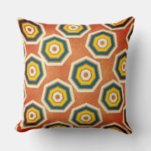 Heptagon de los colores en el fondo del Naranja du