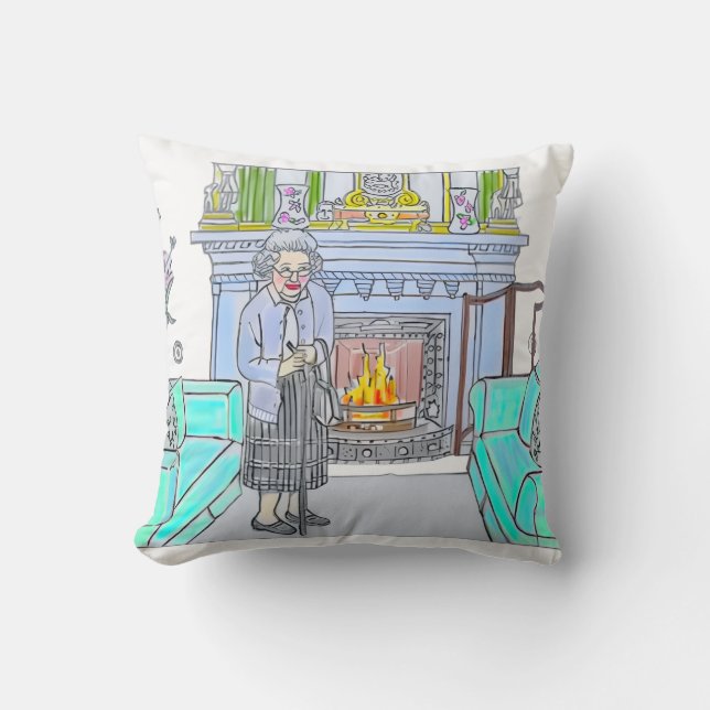 Cojín Decorativo Her Majesty, Queen Elizabeth II (Anverso)