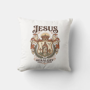 Cojín Decorativo Heráldica de Jesús Escudo de Armas Heráldica de Je