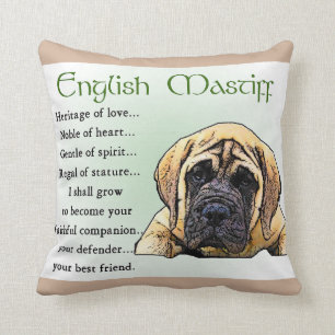 Cojín Decorativo Herencia de amor castiff inglesa