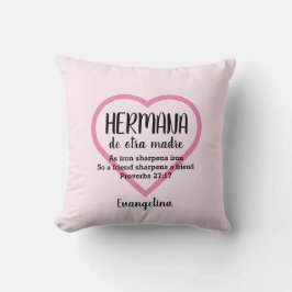 Cojín Decorativo HERMANA DE OTRA MADRE Christian BFF Personalizado