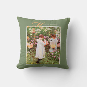 Cojín Decorativo Hermana, Día de la Madre, Chicas en el Jardín de l