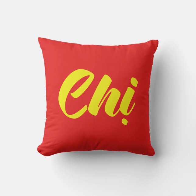 Cojín Decorativo Hermana vietnamita - Idioma Chi ~ Tien Viene (Anverso)