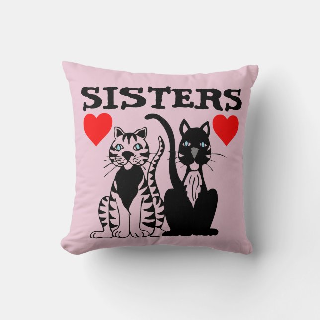 COJÍN DECORATIVO HERMANAS CAT PILLOW PARA HERMANA (Anverso)