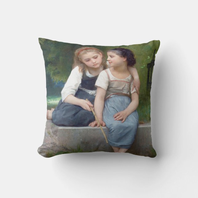 Cojín Decorativo Hermanas de Bouguereau (Anverso)