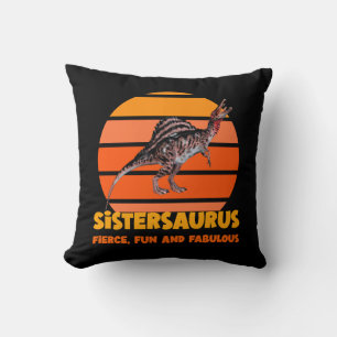 Cojín Decorativo Hermanas Divertidas Saurio Hermana Dinosaurio Dise
