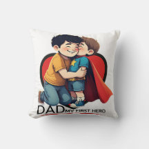 Hermano abrazo amor Pillow regalo de superhéroe li