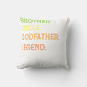 Cojín Decorativo Hermano tío padrino Leyenda desde el año Personali