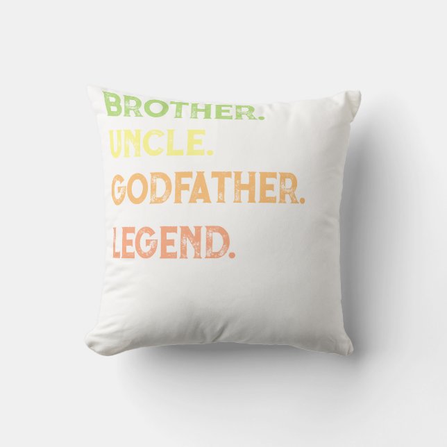 Cojín Decorativo Hermano tío padrino Leyenda desde el año Personali (Anverso)