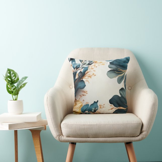 Cojín Decorativo Hermosa acuarela floral (Silla)