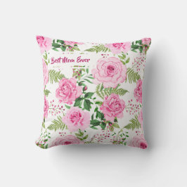 Cojín Decorativo Hermosa acuarela rosa Rosa mejor mamá de todos