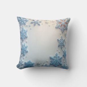 Cojín Decorativo Hermosa almohadilla de copos de nieve