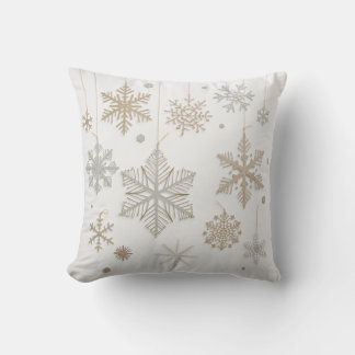 Cojín Decorativo Hermosa almohadilla de copos de nieve