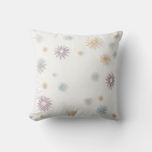 Cojín Decorativo Hermosa almohadilla de copos de nieve