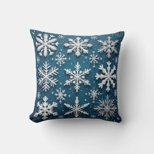 Cojín Decorativo Hermosa almohadilla de copos de nieve