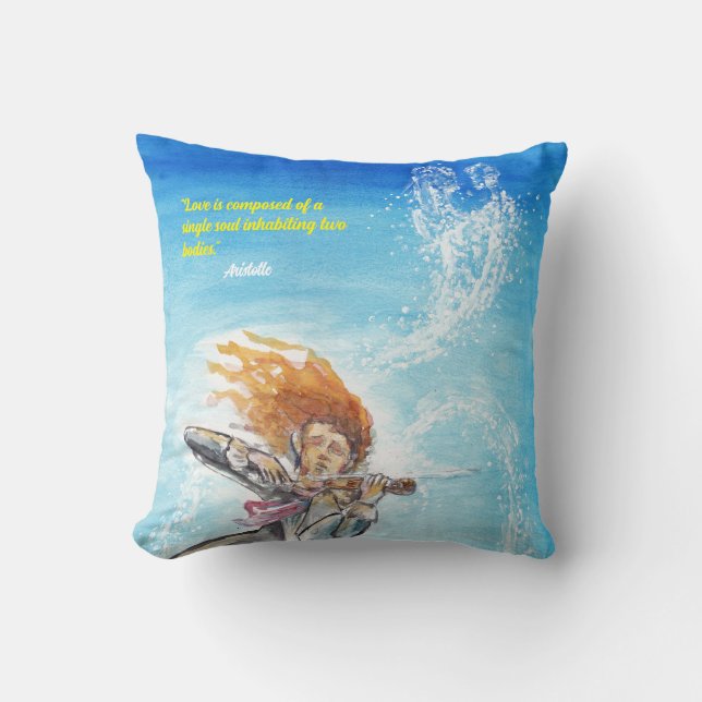 Cojín Decorativo Hermosa cita de Almas el día de San Valentín (Anverso)