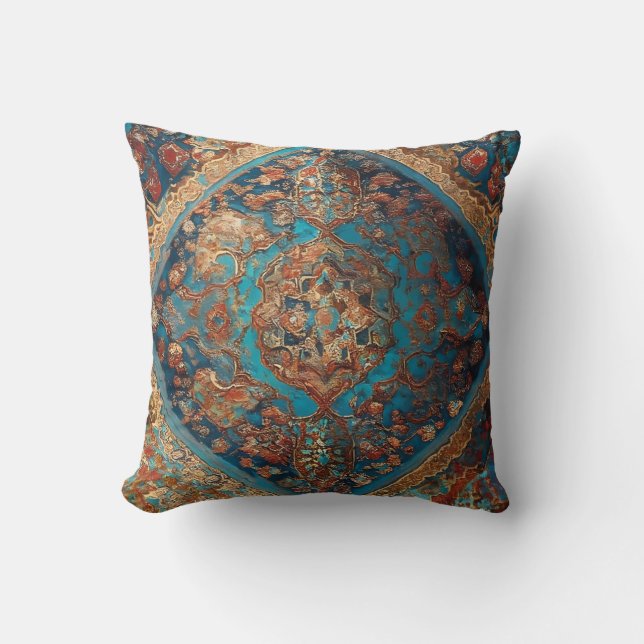 Cojín Decorativo Hermosa colección de moda del viejo patrón persa (Anverso)