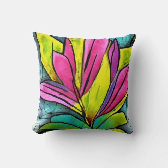 Cojín Decorativo Hermosa colección de plantas (Anverso)