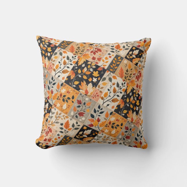 Cojín Decorativo Hermosa cosecha de otoño patchwork (Anverso)