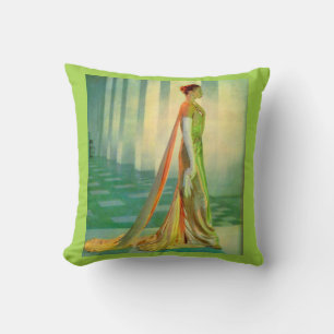 Cojín Decorativo Hermosa dama de los años 60 con traje de noche