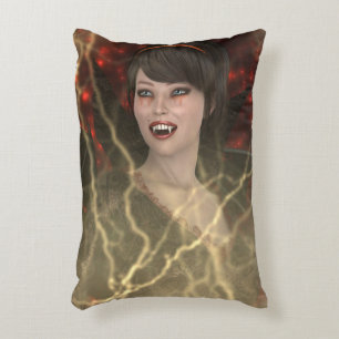 Cojín Decorativo Hermosa Dama Vamp Perfecto Estilo Bruja de Hallowe