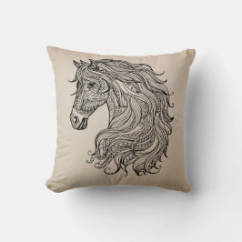 Cojín Decorativo Hermosa equina de caballo