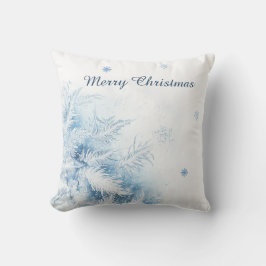 Cojín Decorativo Hermosa Escarcha de Navidad Invernal